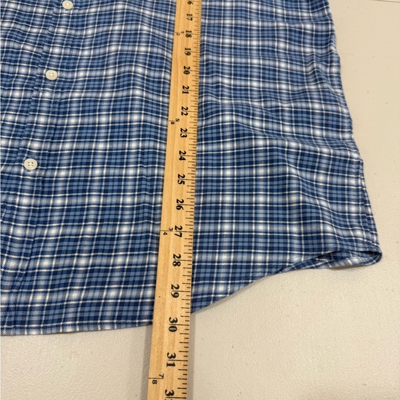 Vineyard Vines Performance Tucker Shirt Men's Extra Large Slim Fit Plaid Blue - Picture 5 of 5